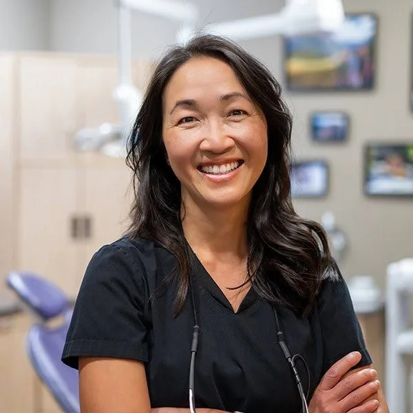 Dr. Kim Tan, female general and family dentist at Heritage Dental Centre in South Edmonton